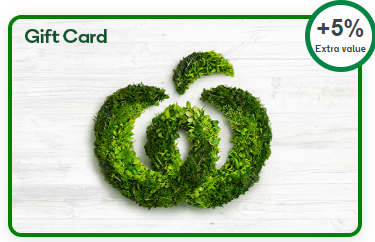 Get 5% extra value with Woolworths Supermarket Promotional eGift card($5-$500)