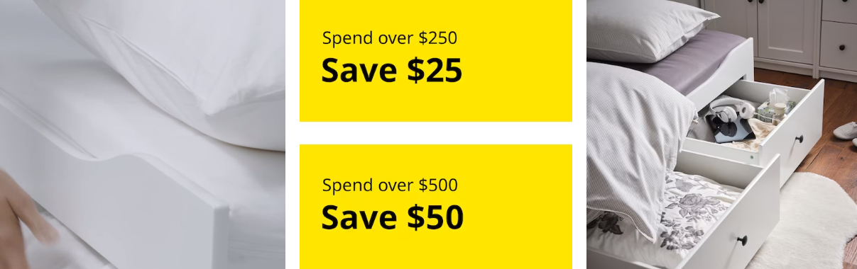 IKEA Members - Extra $10 OFF $50+ with coupon(Stackable code)