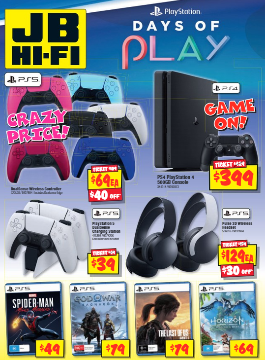 JB Hi-Fi Playstation Gaming Catalogue (best price deals)