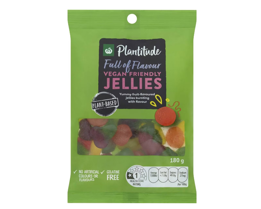 New low price Plantitude Vegan Friendly Jellies 180g for $2.75