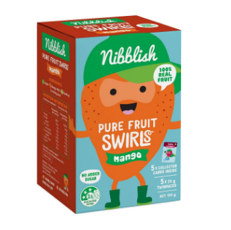 New @ Woolworths Nibblish Pure Fruit Swirls (Mango, Strawberry & Raspberry) for $5.50