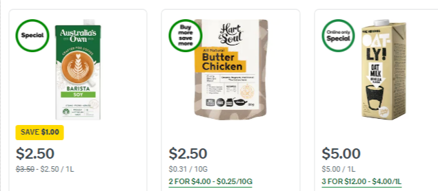 Woolworths Catalogue Vegan specials & 1/2 price for this week, from Wed 7th Feb