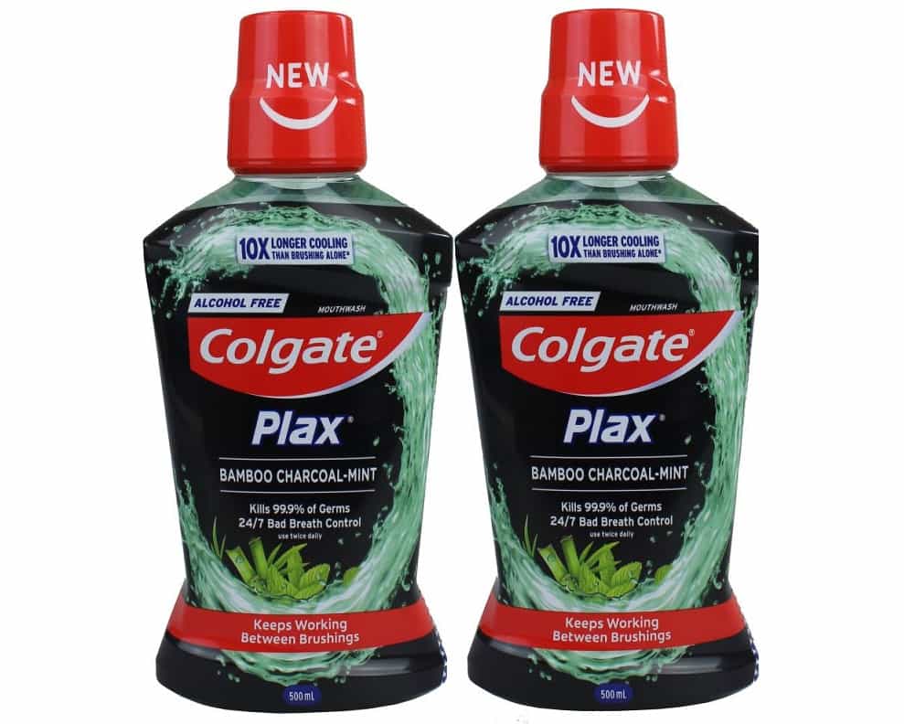 Get $6.6 OFF on 2X Colgate Plax Mouthwash Bamboo Charcoal-Mint 500mL now $9.89