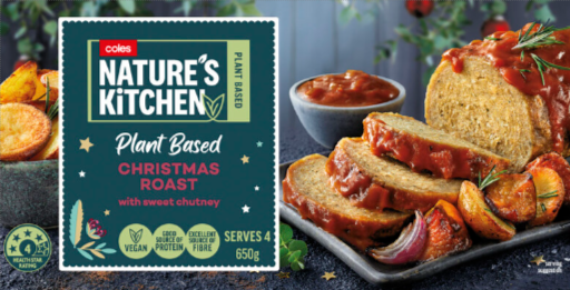 Coles Natures Kitchen Plant Based Christmas Roast With Sweet Chutney | 650g for $14
