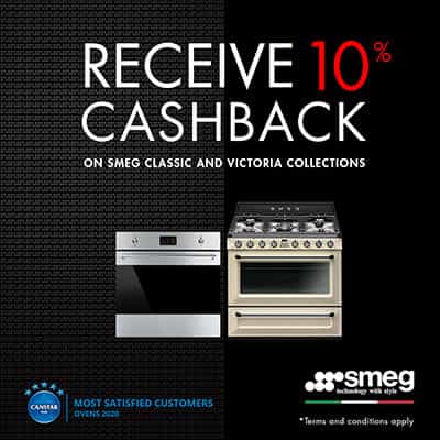 Receive 10% Cashback on Smeg Classic and Victoria collections