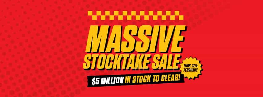 AMX Superstore Stocktakae sale - $5 million in stock to clear from RST, Bridgestone, Motoz&more