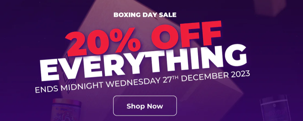 Australian Sports Nutrition Boxing Day sale - Take 20% OFF all vegan protein & supplements