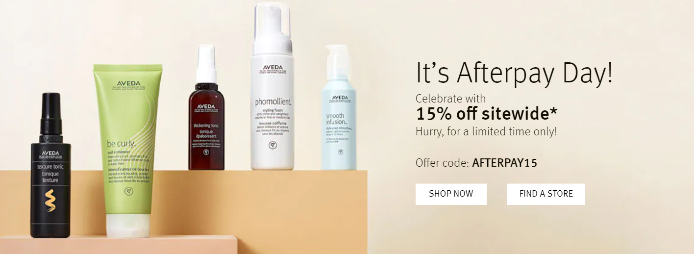 Afterpay day - 15% off sitewide