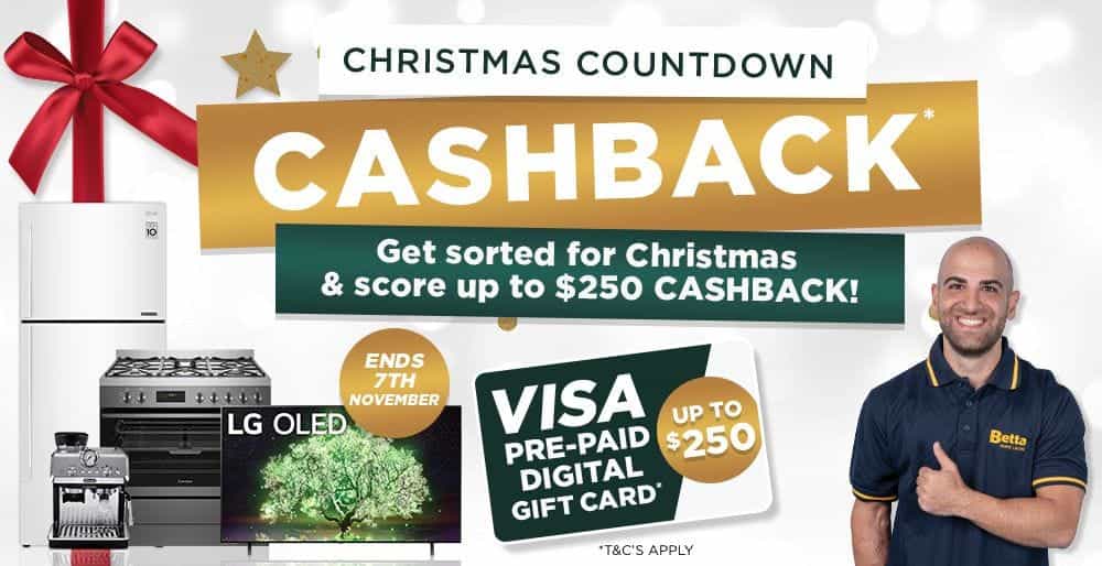 Receive a Digital Cashback (visa e-gift card) up to $250 on selected models