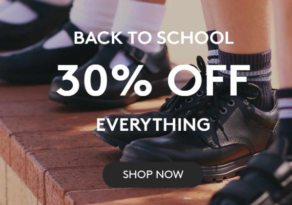 30% OFF Back to School shoes @ Betts