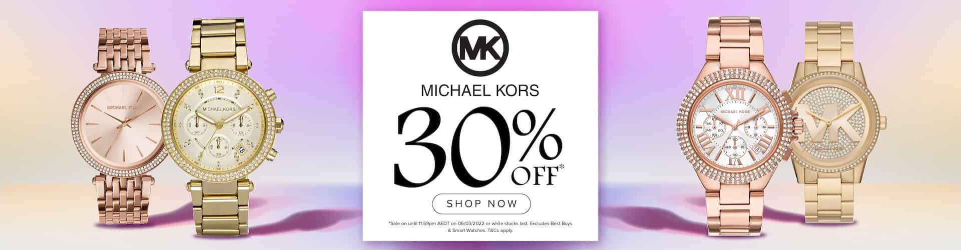 Bevilles 30% OFF on Michael Kors watches