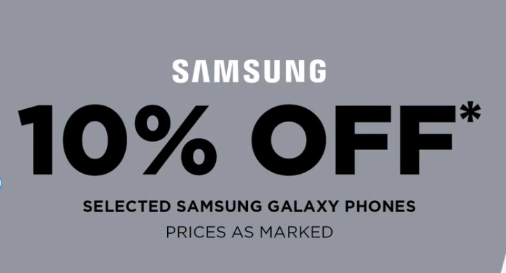 Bing Lee 10% OFF on selected Samsung Galaxy phones