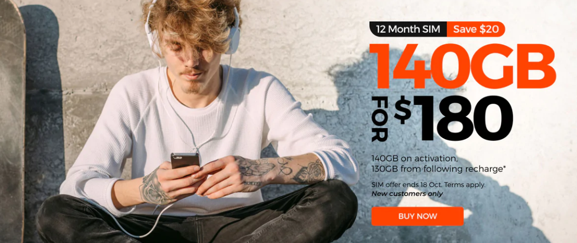 $20 OFF on $200 Prepaid SIM - Now $180 (140GB) at Boost Mobile. Free Shipping