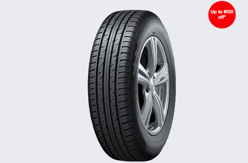 Save up to $100 OFF on selected  Goodyear and Dunlop Grandtrek tyres