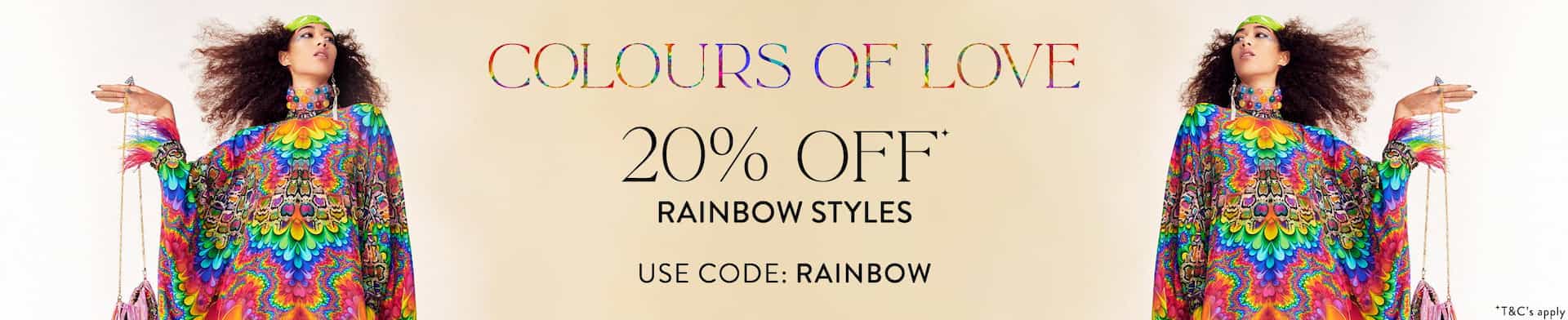 Camilla Take extra 20% OFF selected Rainbow styles with discount code