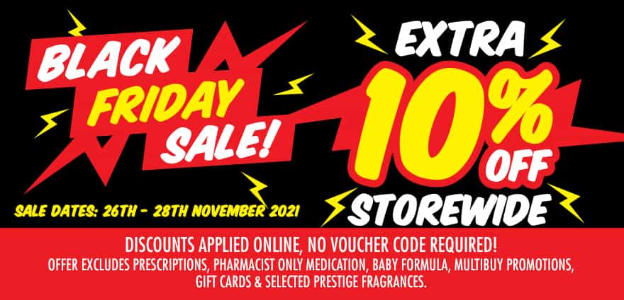 Chemist Warehouse Black Friday sale extra 10% OFF storewide including top brands