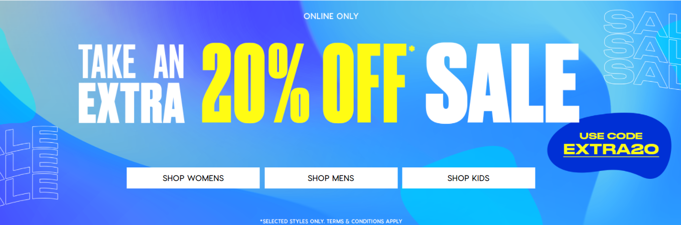 City Beach extra 20% OFF on sale items from clothing, footwear & accessories with coupon