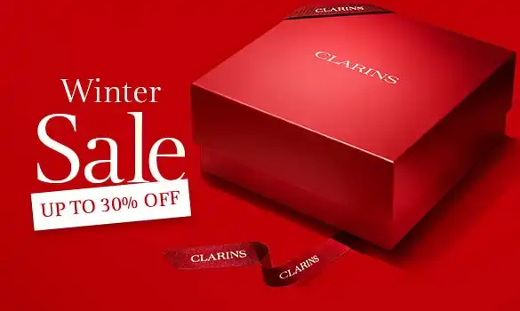 Clarins Winter sale up to 30% OFF selected gift sets, skincare and make-up