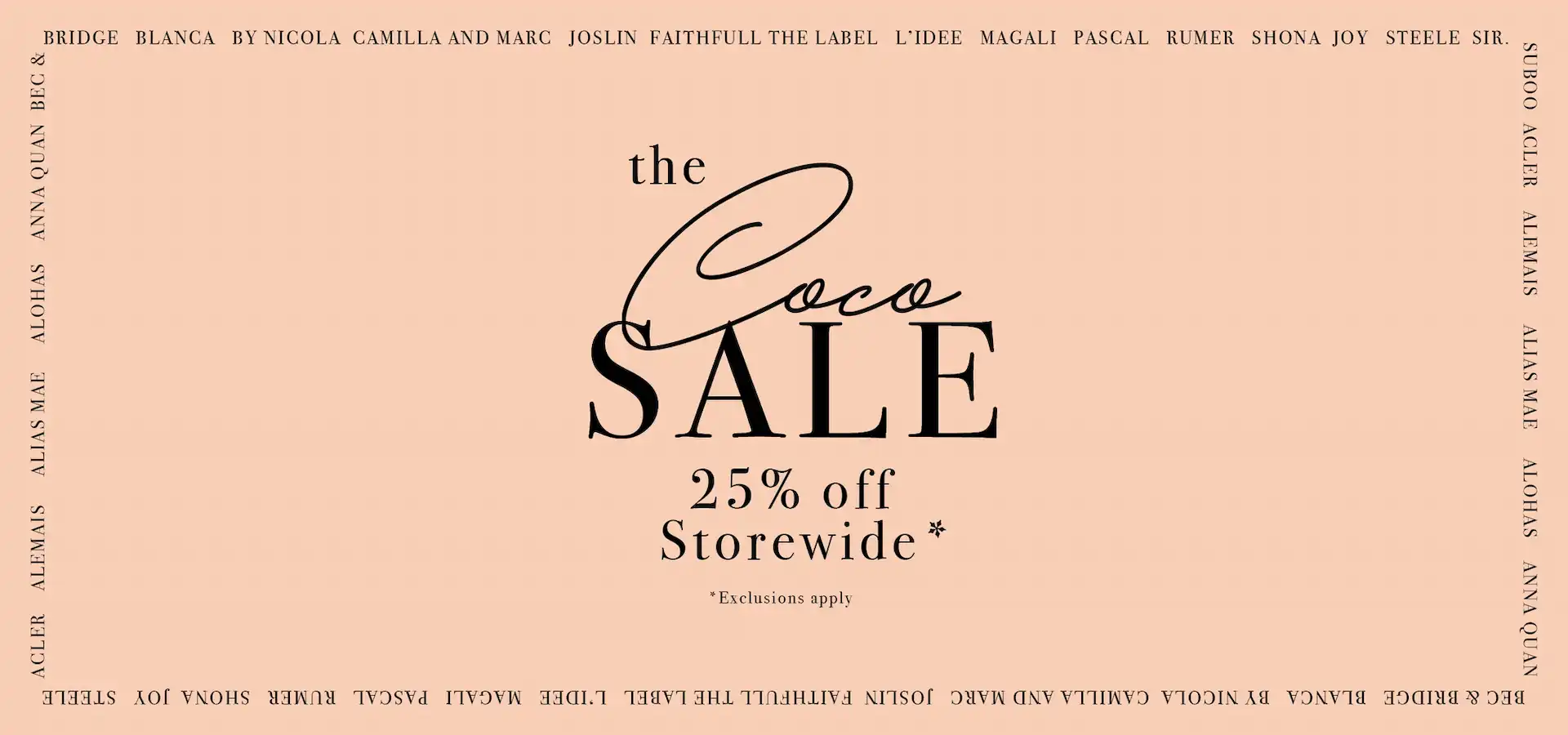 25% OFF storewide including designer styles at Coco & Lola
