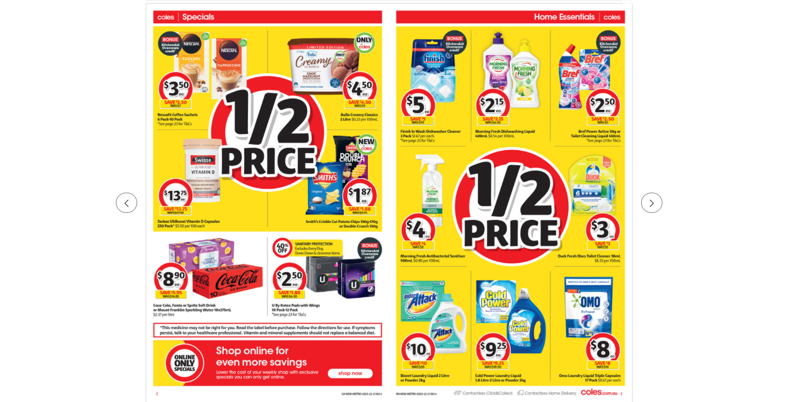 Coles this week's catalogue up to 50% OFF on groceries, beauty & everyday essentials(until 8th Mar)