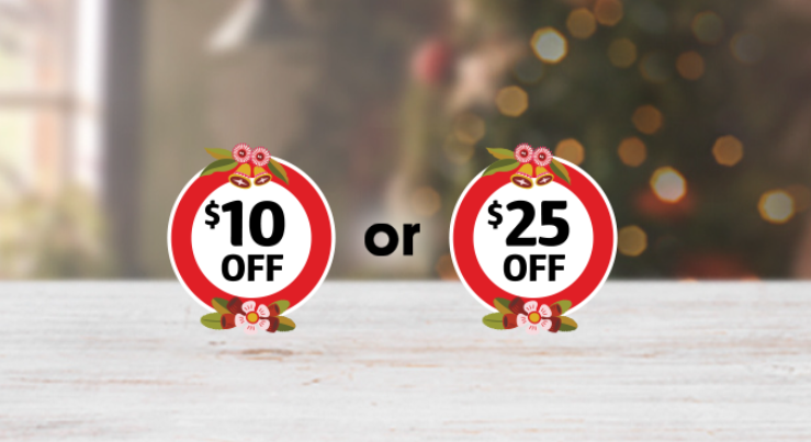 $10 OFF $150+ for C&C orders or $25 OFF $250+ with promo code @ Coles