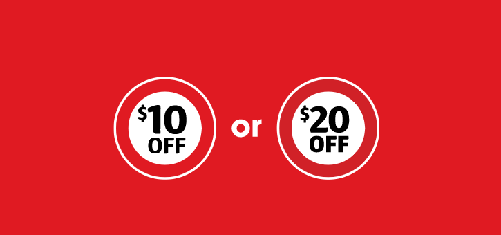 $10 OFF $180 or $20 OFF or $250 with promo code @ Coles