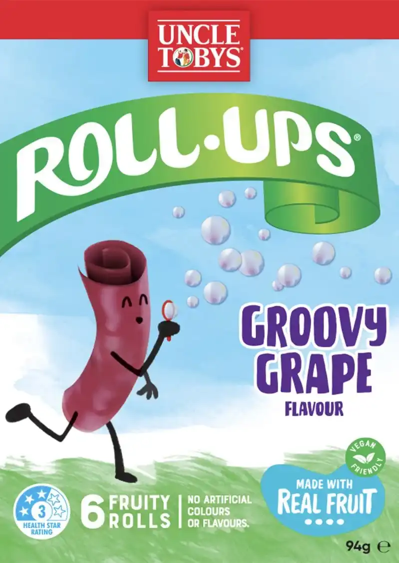 NEW @ Coles: Uncle Tobys Roll Ups Groovy Grape | 94g for $5.5