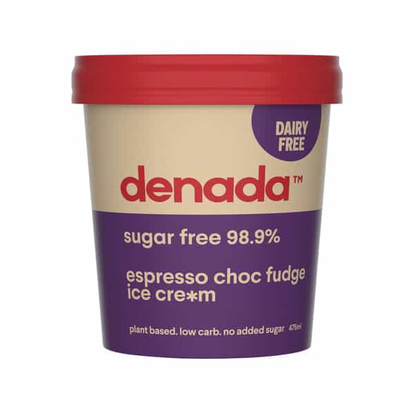 Denada Sugar Free Espresso Chocolate Fudge Vegan Ice Cream | 475mL $9(was $12) at Coles
