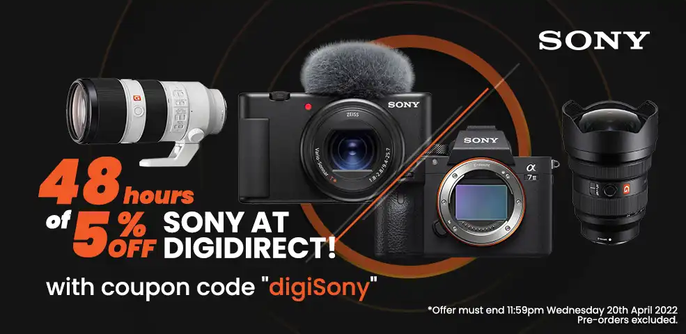 digiDirect extra 5% OFF on  Sony products with coupon code