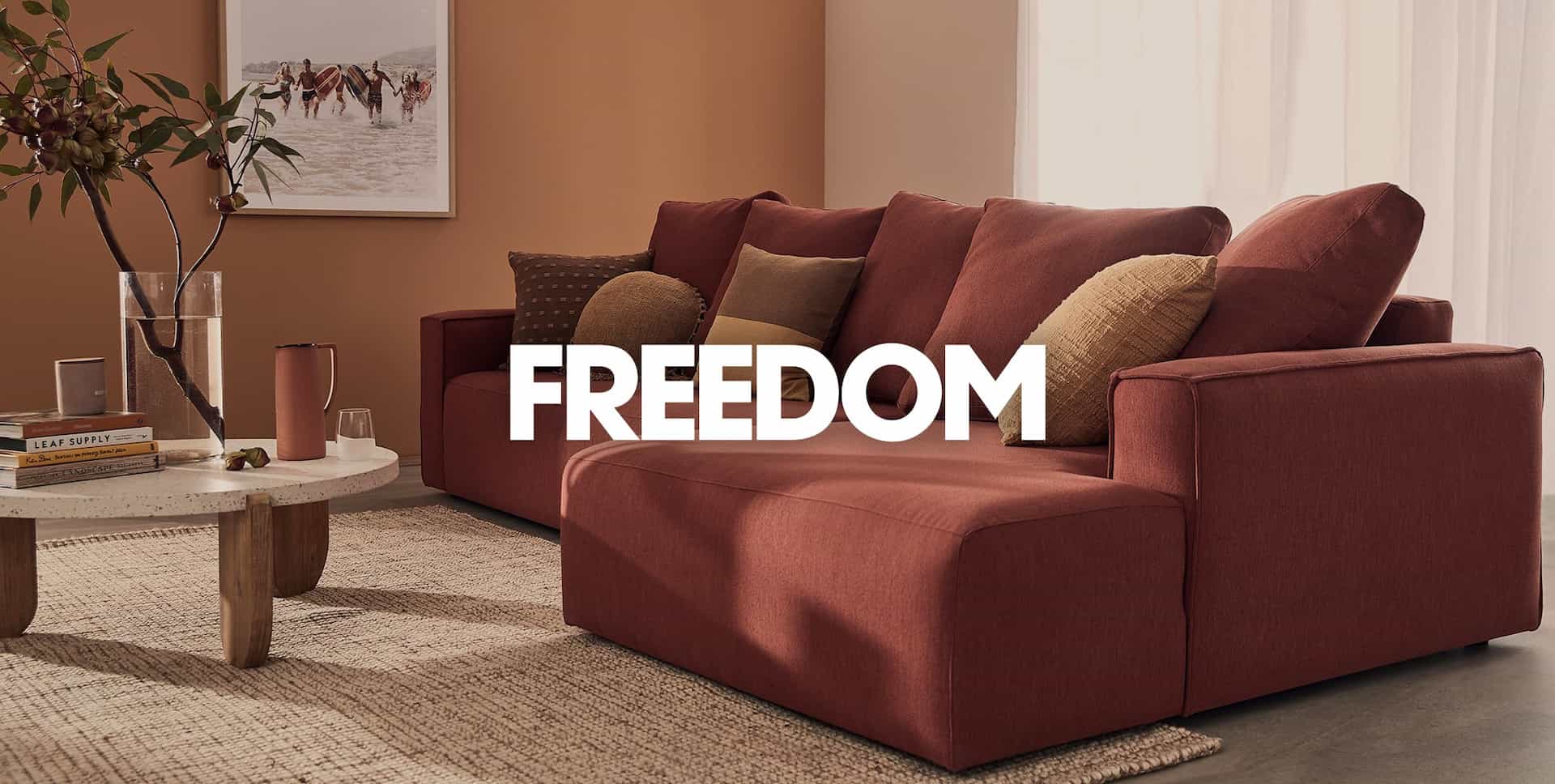 Freedom Blackout sale 30% OFF cushions, 25% OFF on rugs, lighting & more