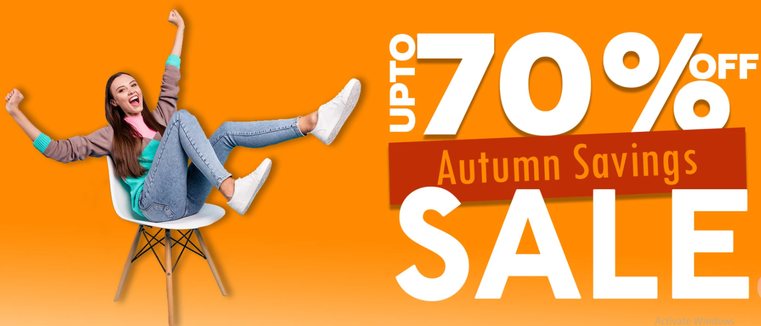 Save up to 70% OFF on Autumn savings