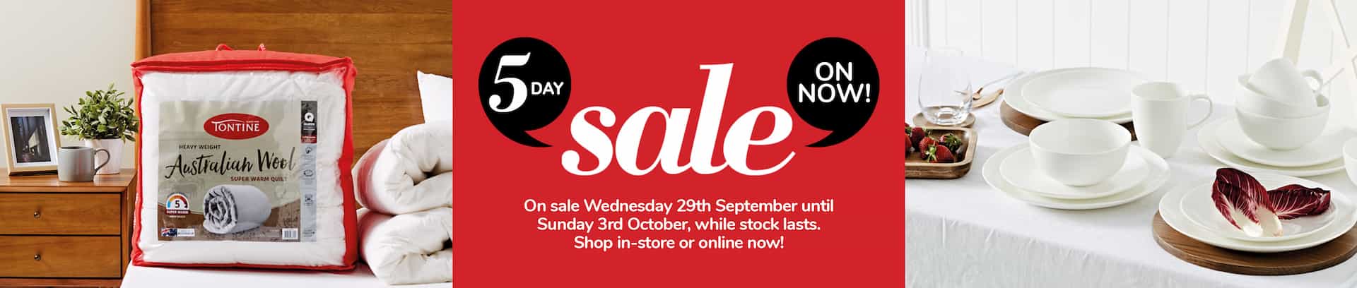 5 Day sale - Up to 50% OFF on cookware, clothing, bedding & more