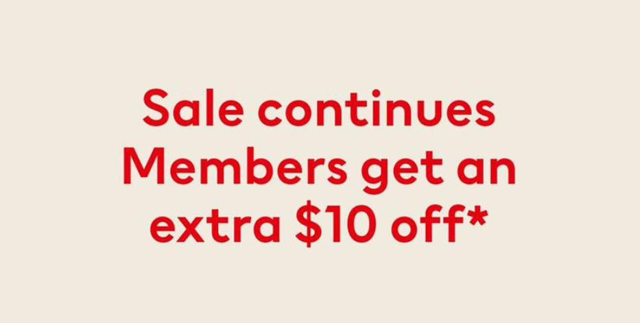 H&M extra $10 OFF $60 on sale and full price items for new and existing members