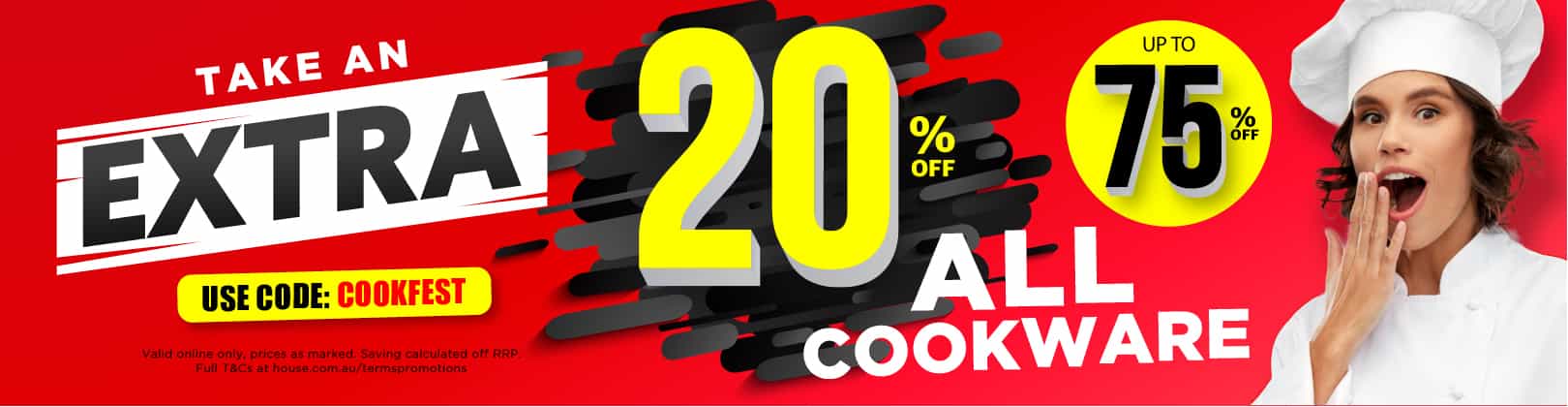 House up to 75% OFF + extra 20% OFF on all cookware with coupon. Save on Baccarat, Kambrook & more