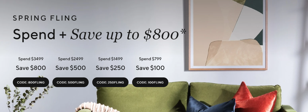 Interior Secrets Spring Fling spend & save up to $800 OFF with coupon