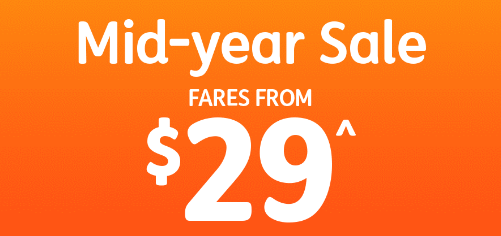 Jetstar Mid-Year sale fares from $29