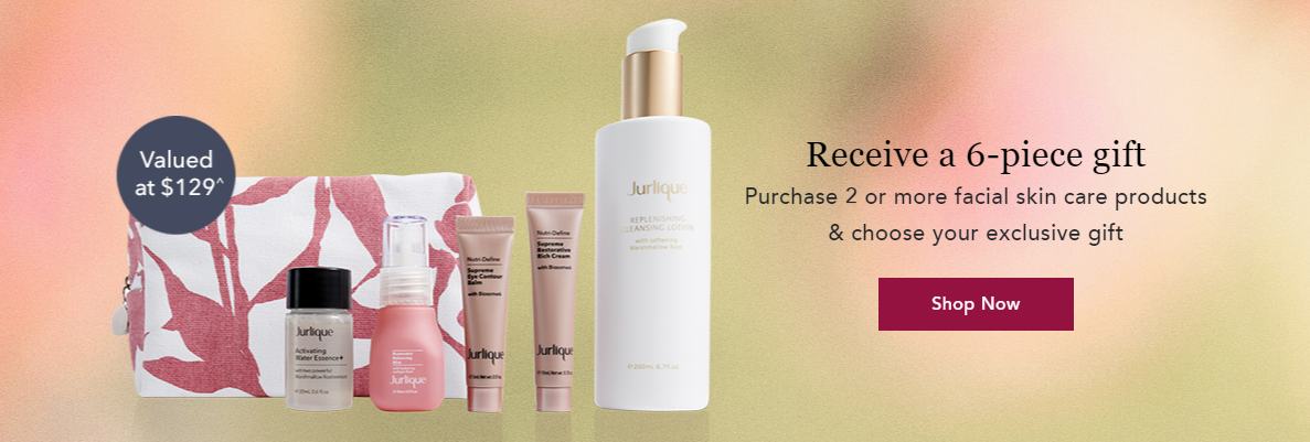 Receive a 6 piece gift when you purchase skincre products