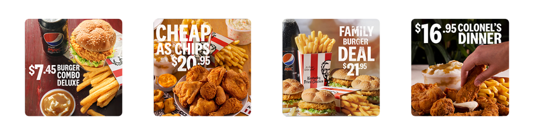 KFC App only deals Burger Combo deluxe for $7.45, Colonel's Dinner $16.95 & more