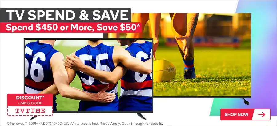 Kogan Tv sale - Extra $50 OFF when you spend $450+ with coupon