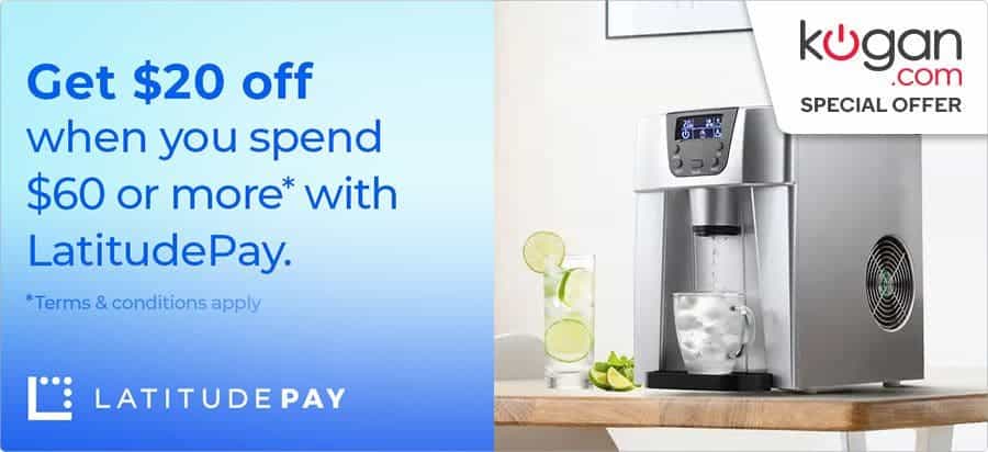 Kogan get $20 OFF when you spend $60 or more with LatitudePay