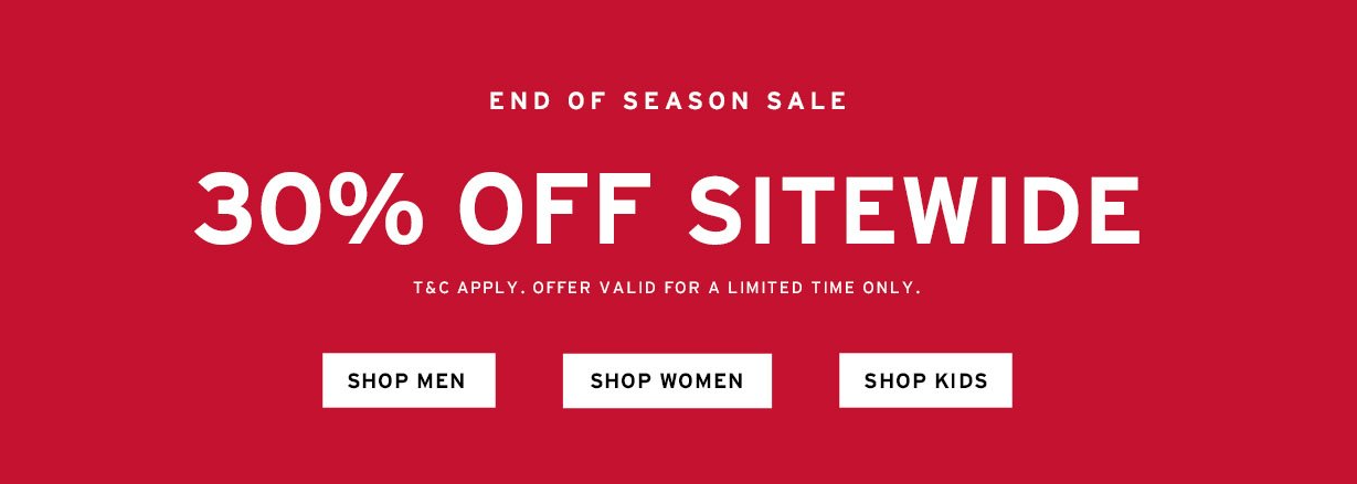 Levi's End of Season sale 30% OFF sitewide for men, women & kids styles + free delivery