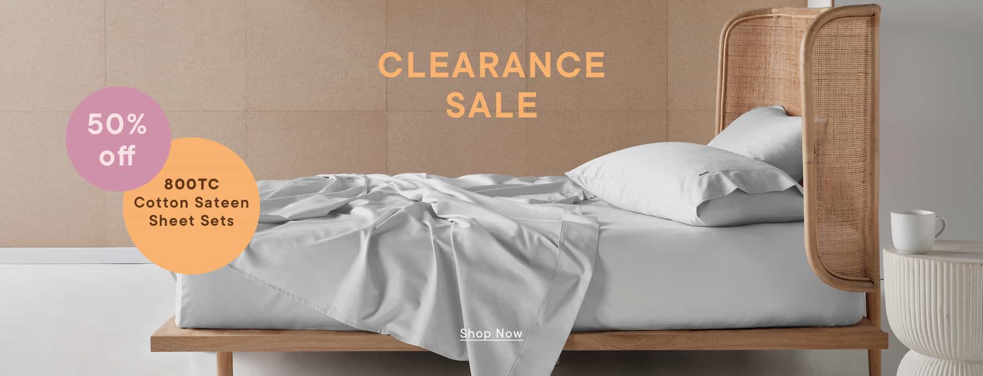 Linen House 50% OFF on clearance sale from sheets, pillows, & more
