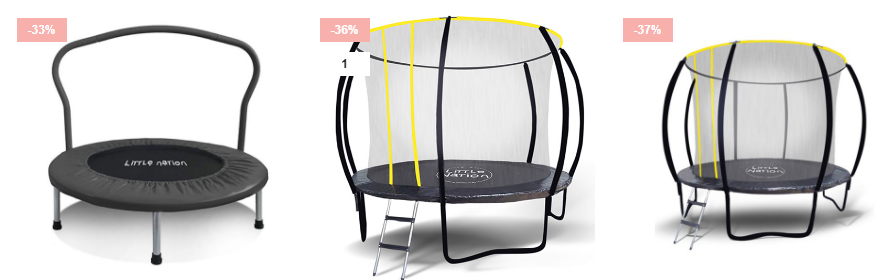 Save up to 40% OFF on trampolines at Little Nation