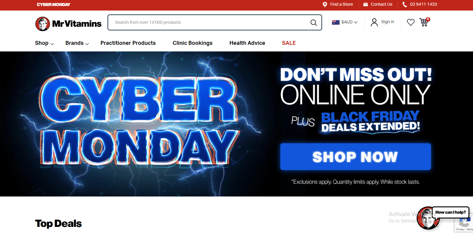Mr Vitamins Cyber Monday up to 50% off on top sellers including Swisse, Blackmores, & more