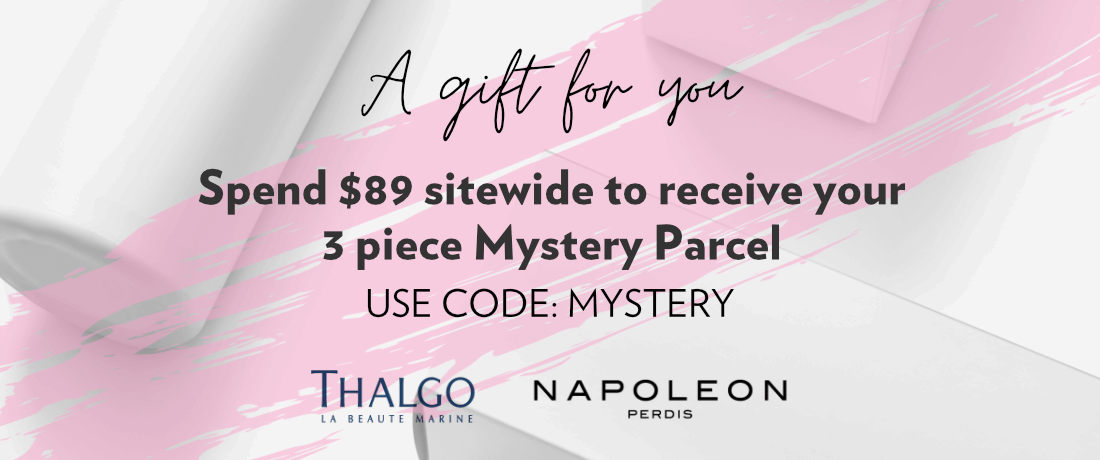 Get 3 piece mystery gift parcel on orders over $89