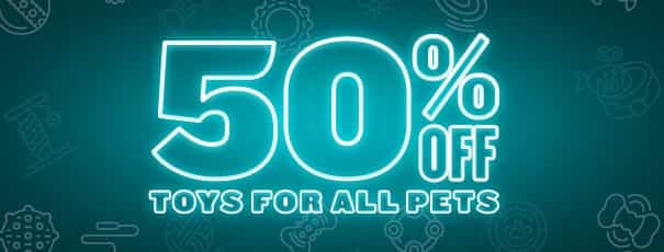 50% OFF all toys + $20 OFF $60 voucher code @ Pet Circle, Free metro shipping $29+