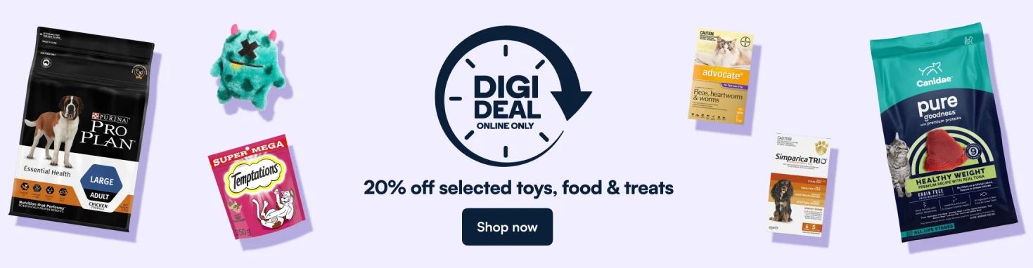 Pet Culture 2-day Digi Deal - 20% OFF select brands like Paw, Advocate, Purina, Kiwi & more