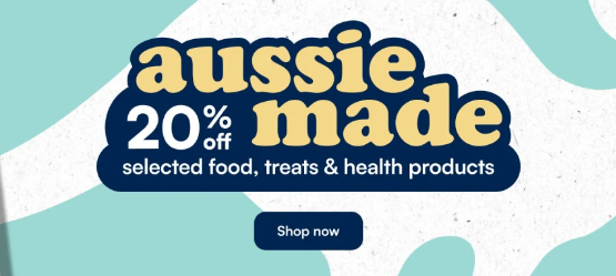 20% OFF Aussie made selected food, treats & health products + Extra 15% OFF coupon @ PetCulture