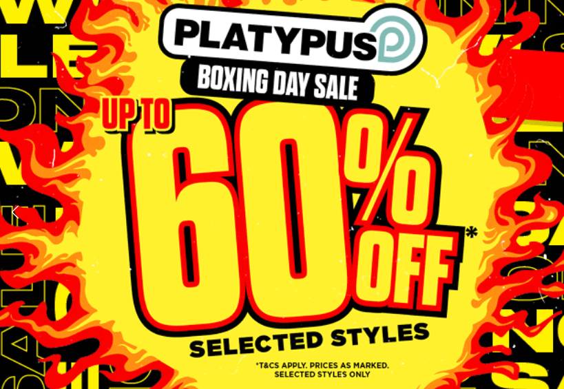 Platypus Shoes Boxing Day sale - up to 60% OFF select vegan styles from Nike, Reebok, Skechers &more