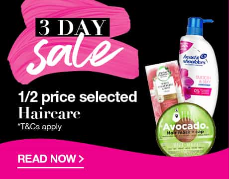 3 Day sale - up to 50% OFF on oral care, skincare, haircare & make up
